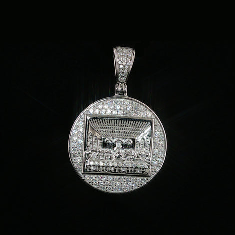 Men's Iced Out Last Supper Round Medallion | 25mm | VVS