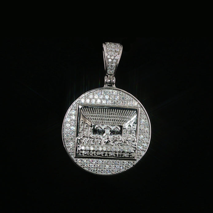 Men's Iced Out Last Supper Round Medallion | 25mm | VVS
