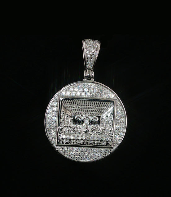 Men's Iced Out Last Supper Round Medallion | 25mm | VVS