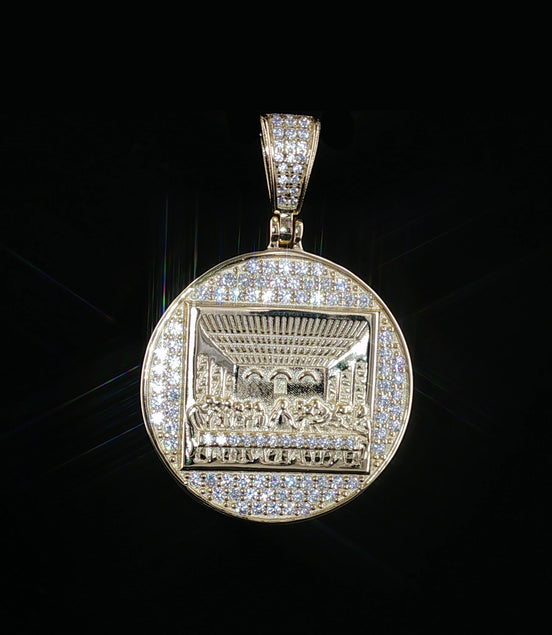 Men's Iced Out Last Supper Round Medallion | 25mm | VVS