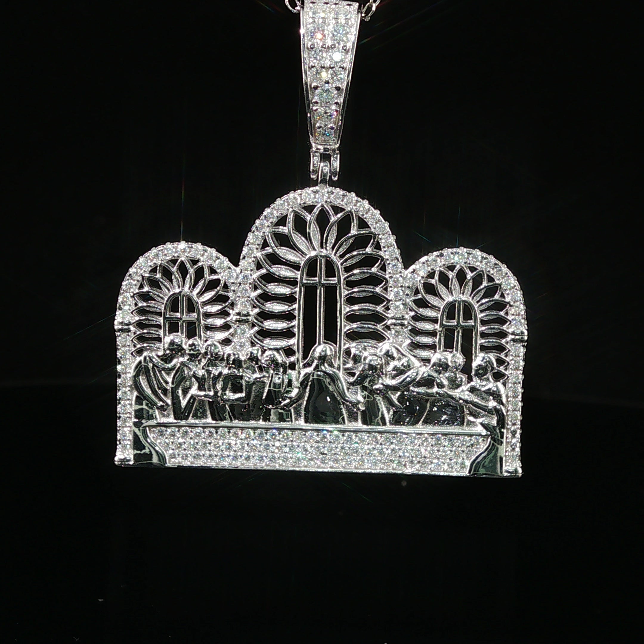 Iced Out Last Supper Pendant | 25mm-35mm | VVS