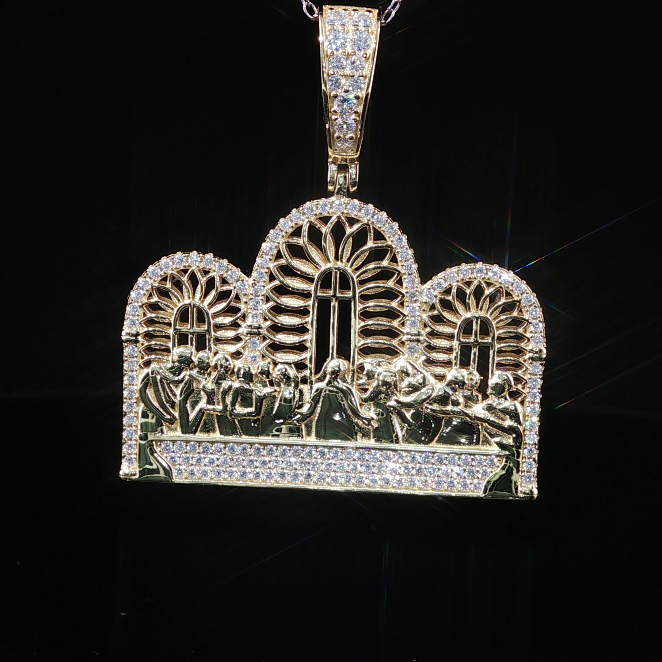 Iced Out Last Supper Pendant | 25mm-35mm | VVS