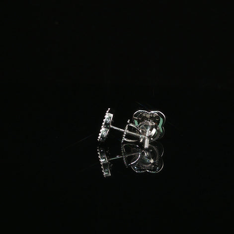 Luxurious Diamond Clover Stud Earrings | 0.3ct VVS | 10mm