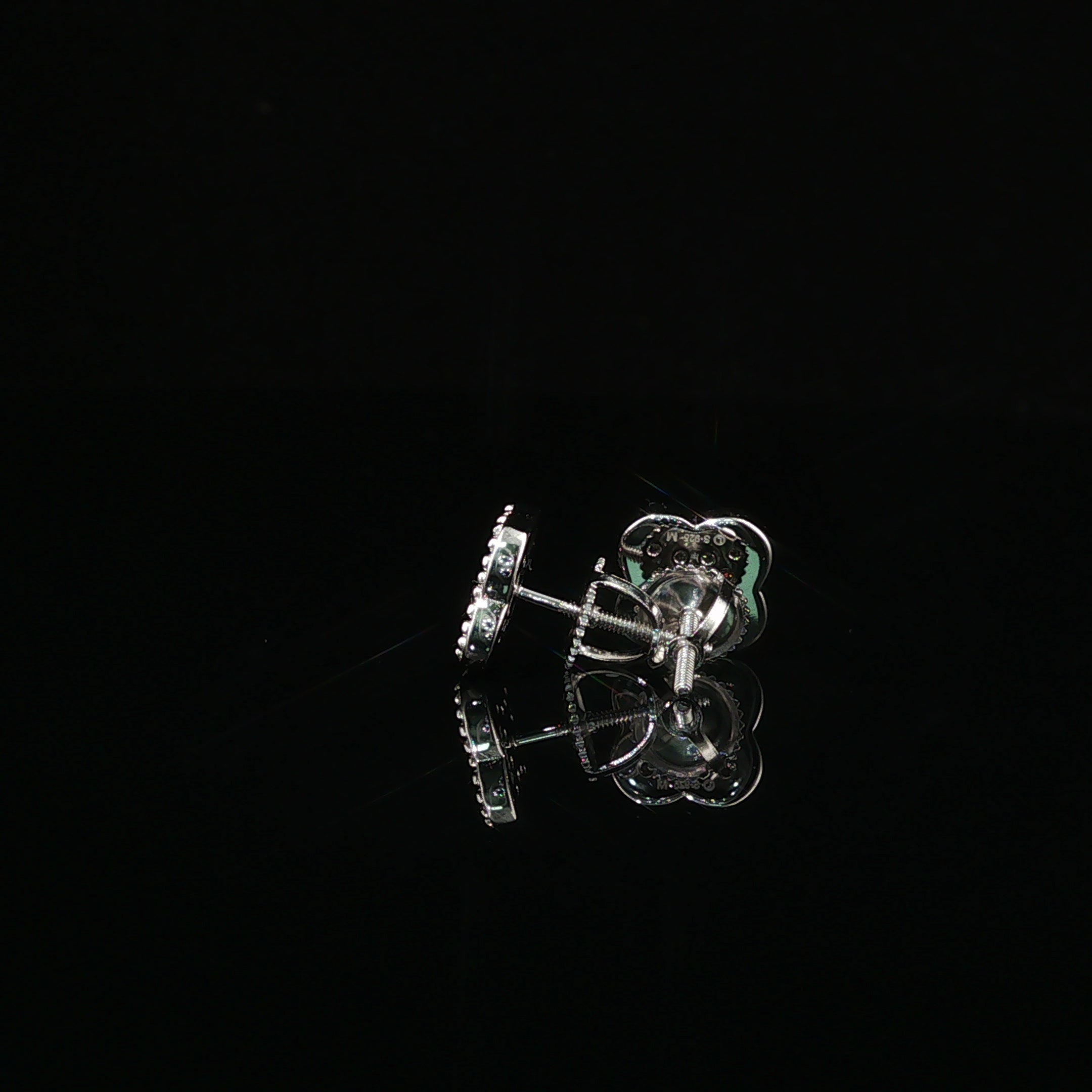 Luxurious Diamond Clover Stud Earrings | 0.3ct VVS | 10mm