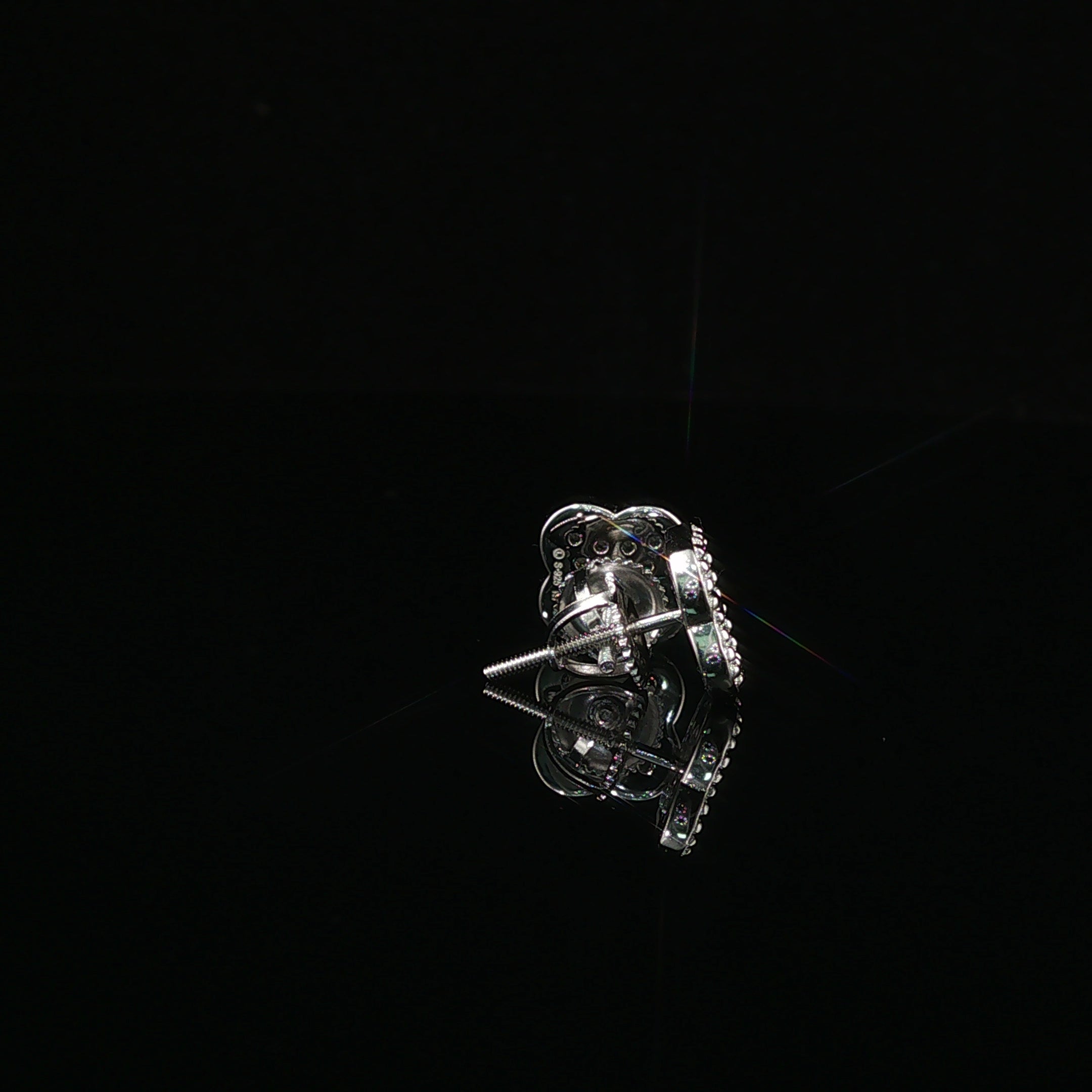 Luxurious Diamond Clover Stud Earrings | 0.3ct VVS | 10mm