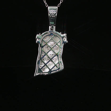 Men's Iced Out Jesus Piece Pendant – 925 Sterling Silver | VVS Moissanite Accents | 14K Gold & Rhodium Options