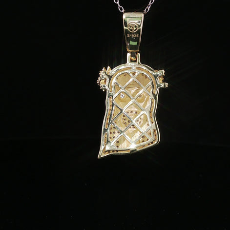 Men's Iced Out Jesus Piece Pendant – 925 Sterling Silver | VVS Moissanite Accents | 14K Gold & Rhodium Options