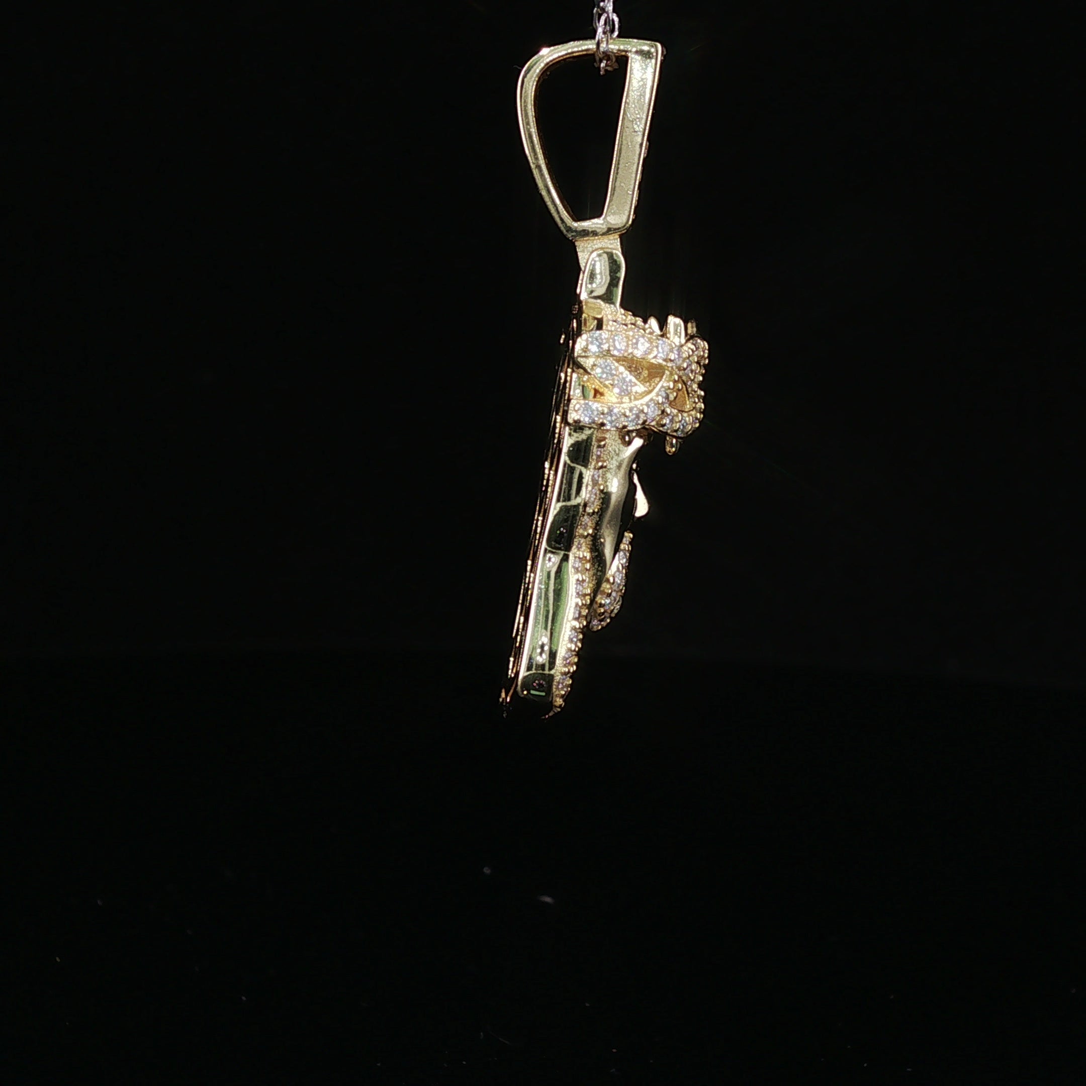 Men's Iced Out Jesus Piece Pendant – 925 Sterling Silver | VVS Moissanite Accents | 14K Gold & Rhodium Options