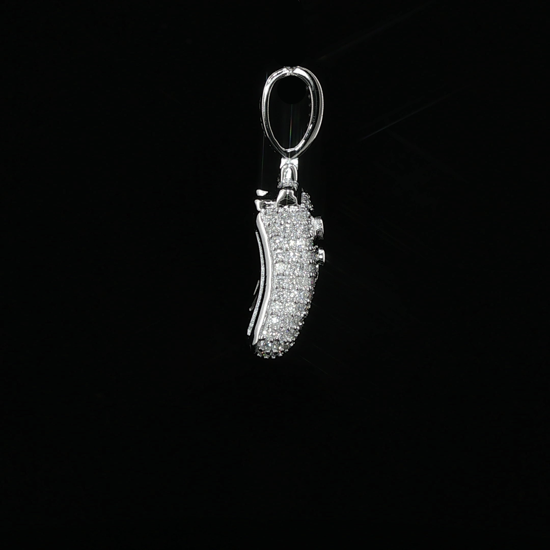 Iced Out Game Controller Pendant, 2 Ctw Moissanite, 925 Sterling Silver, Gamer Necklace, Silver or Gold Color - 18.3mm
