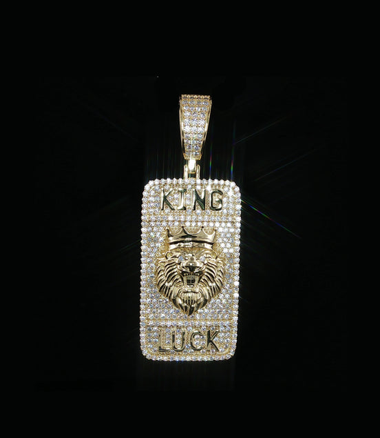 Lion King Pendant| 925 Silver Moissanite |Iced Out Hip Hop Charm| Silver or Gold Finished