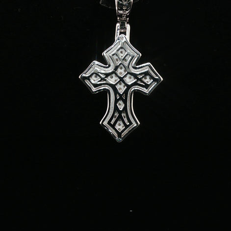 Iced Out Ornate Cross Pendant | 24mm | VVS