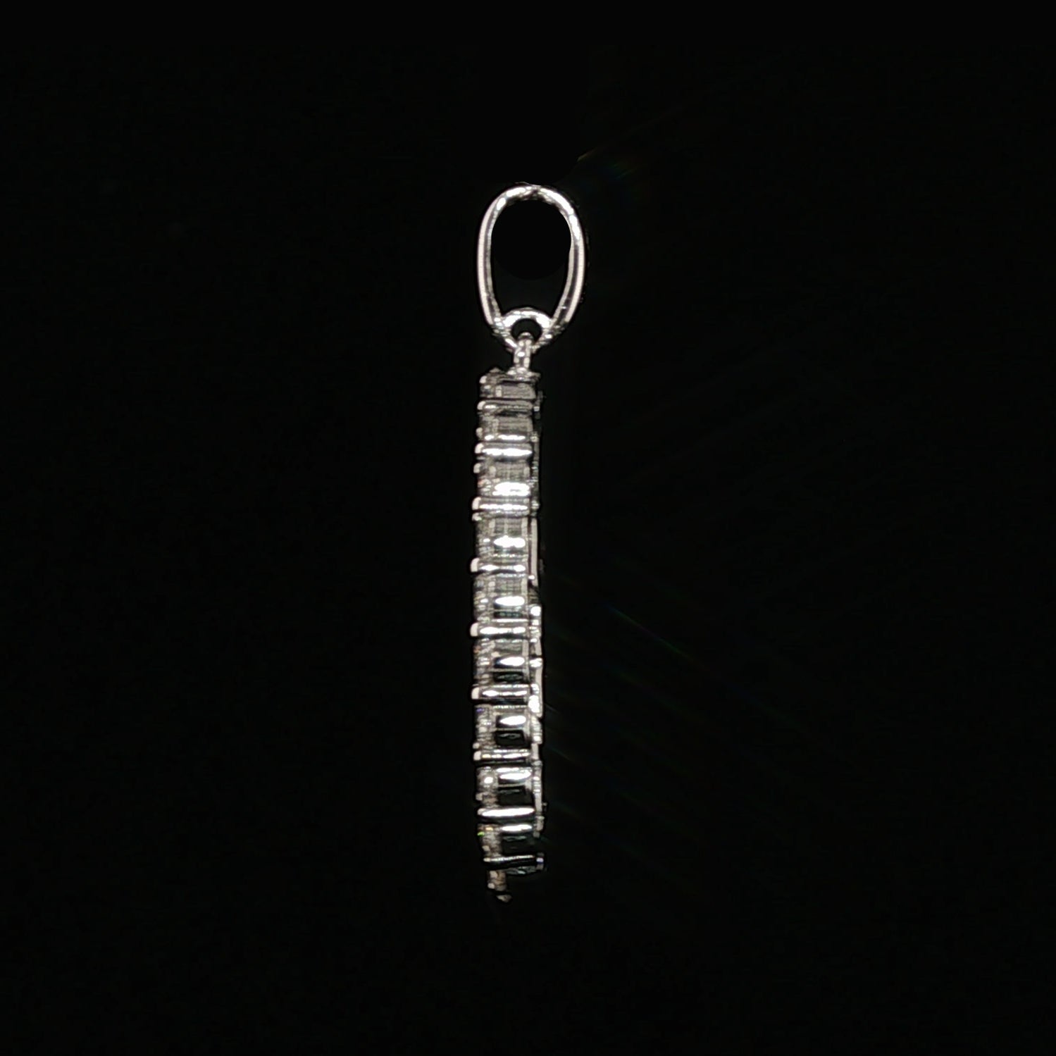 St. Jude Thaddeus Oval Pendant | San Judas Tadeo Charm | 925 Sterling Silver | 0.89Ctw Moissanite
