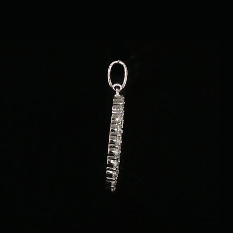 St. Jude Thaddeus Oval Pendant | San Judas Tadeo Charm | 925 Sterling Silver | 0.89Ctw Moissanite