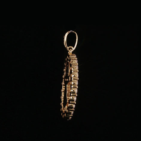 Baby Jesus Oval Pendant | Divino Niño Charm | 925 Sterling Silver | 0.89Ctw Moissanite