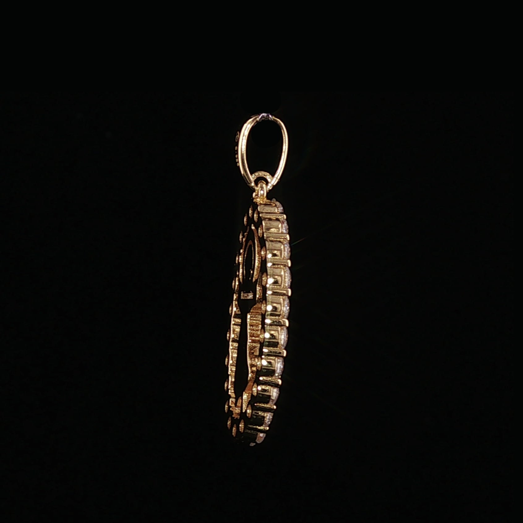 Baby Jesus Oval Pendant | Divino Niño Charm | 925 Sterling Silver | 0.89Ctw Moissanite