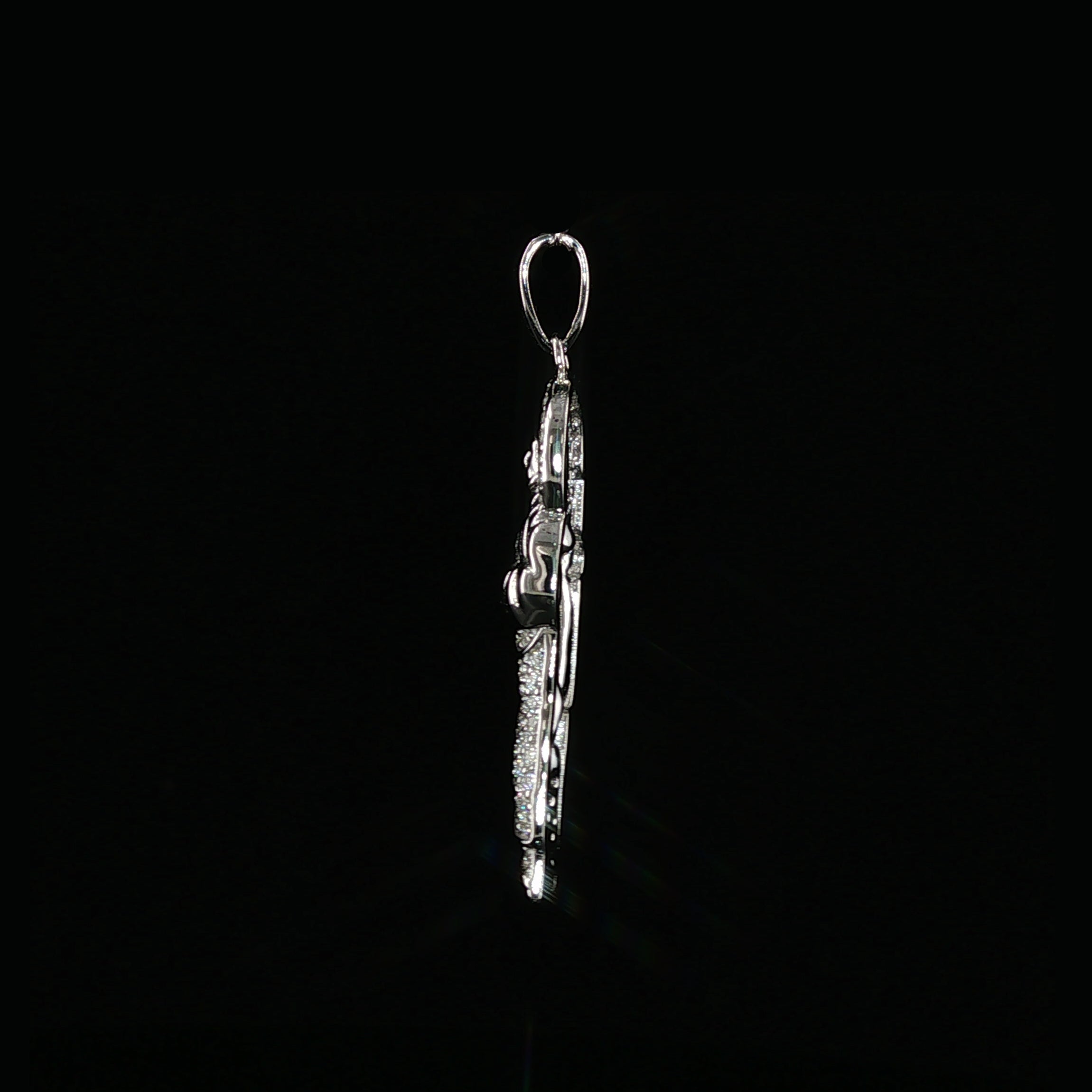 St. Jude Thaddeus Pendant | San Judas Tadeo | 925 Sterling Silver | 0.6Ctw Moissanite | 29mm