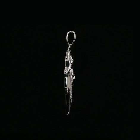 St. Jude Thaddeus Pendant | San Judas Tadeo | 925 Sterling Silver | 0.6Ctw Moissanite | 29mm
