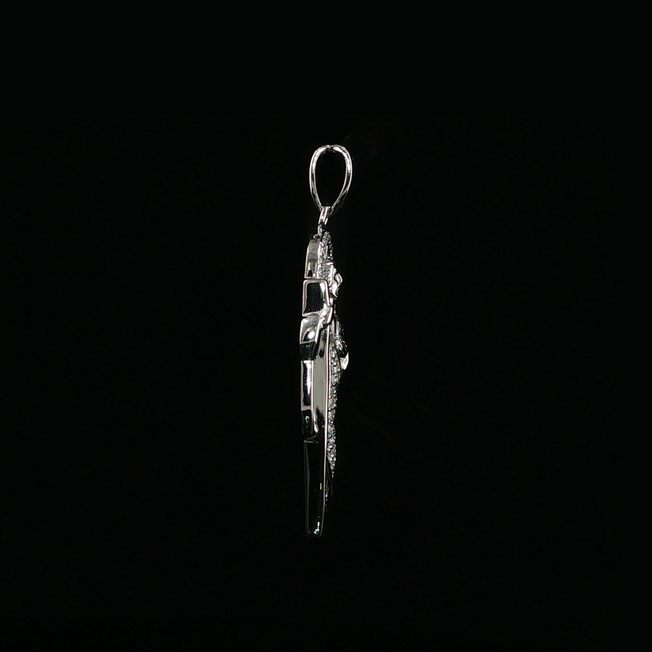 St. Jude Thaddeus Pendant | San Judas Tadeo | 925 Sterling Silver | 0.6Ctw Moissanite | 29mm