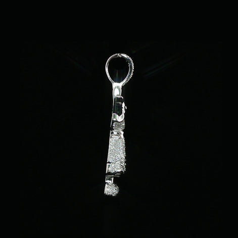 Baby Jesus Pendant | Divino Niño Open Arms Charm| 925 Sterling Silver | 0.8Ctw Moissanite | 30mm