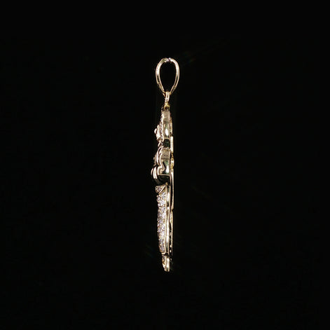 St. Jude Thaddeus Pendant | San Judas Tadeo | 925 Sterling Silver | 0.6Ctw Moissanite | 29mm