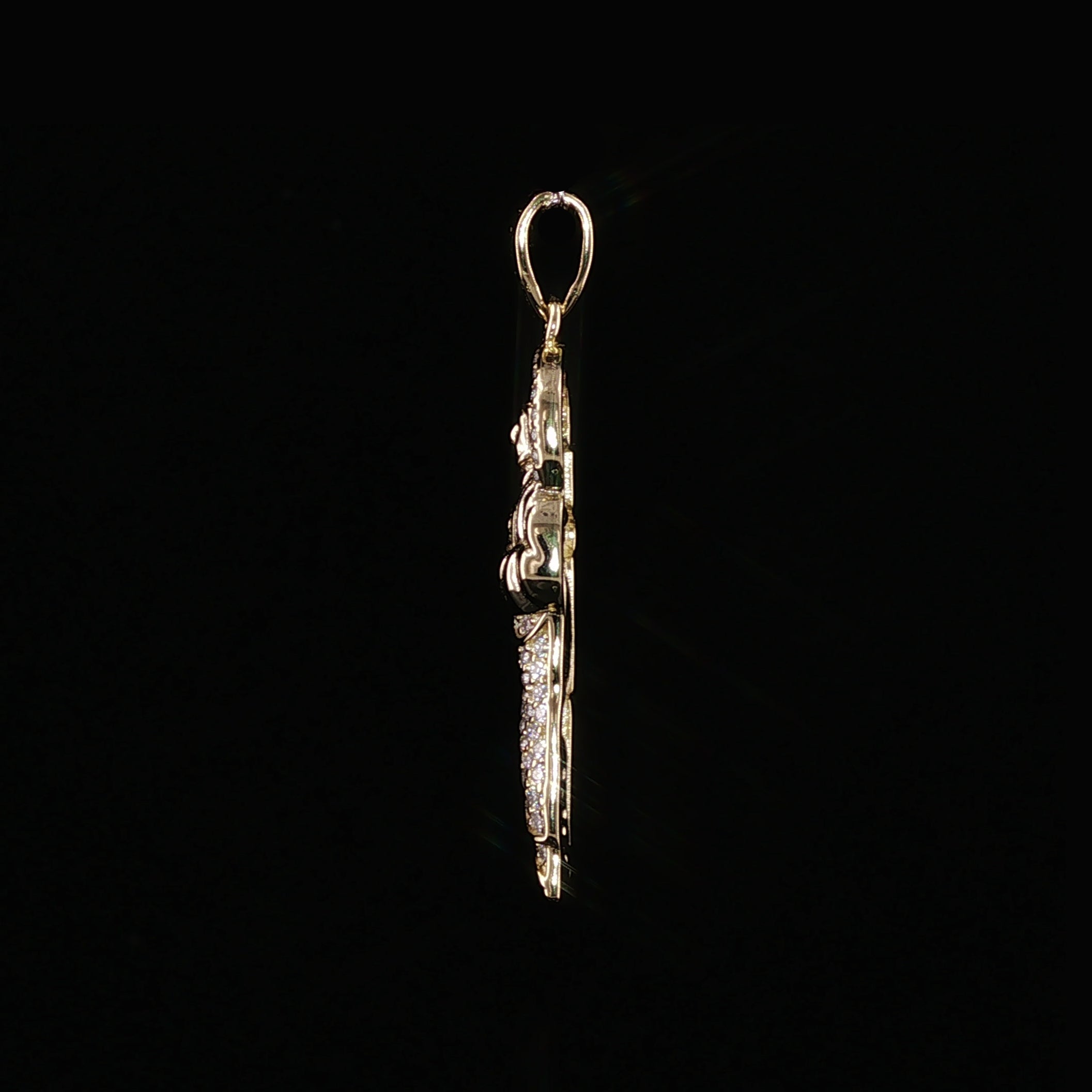 St. Jude Thaddeus Pendant | San Judas Tadeo | 925 Sterling Silver | 0.6Ctw Moissanite | 29mm