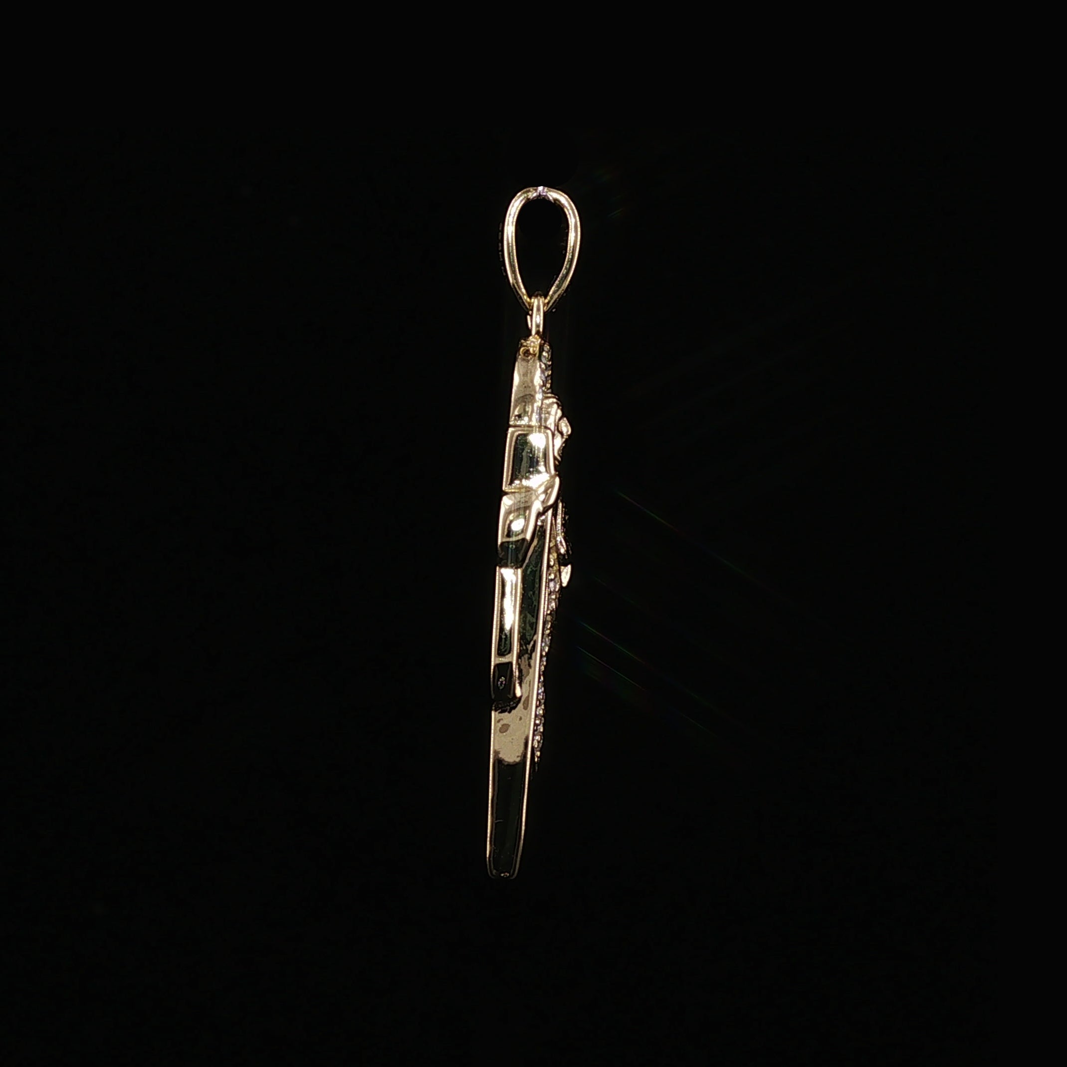 St. Jude Thaddeus Pendant | San Judas Tadeo | 925 Sterling Silver | 0.6Ctw Moissanite | 29mm