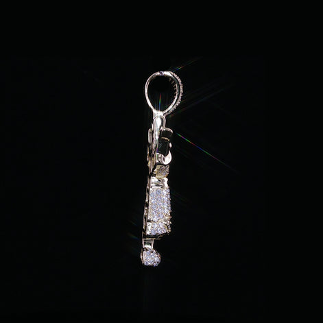 Baby Jesus Pendant | Divino Niño Open Arms Charm| 925 Sterling Silver | 0.8Ctw Moissanite | 30mm