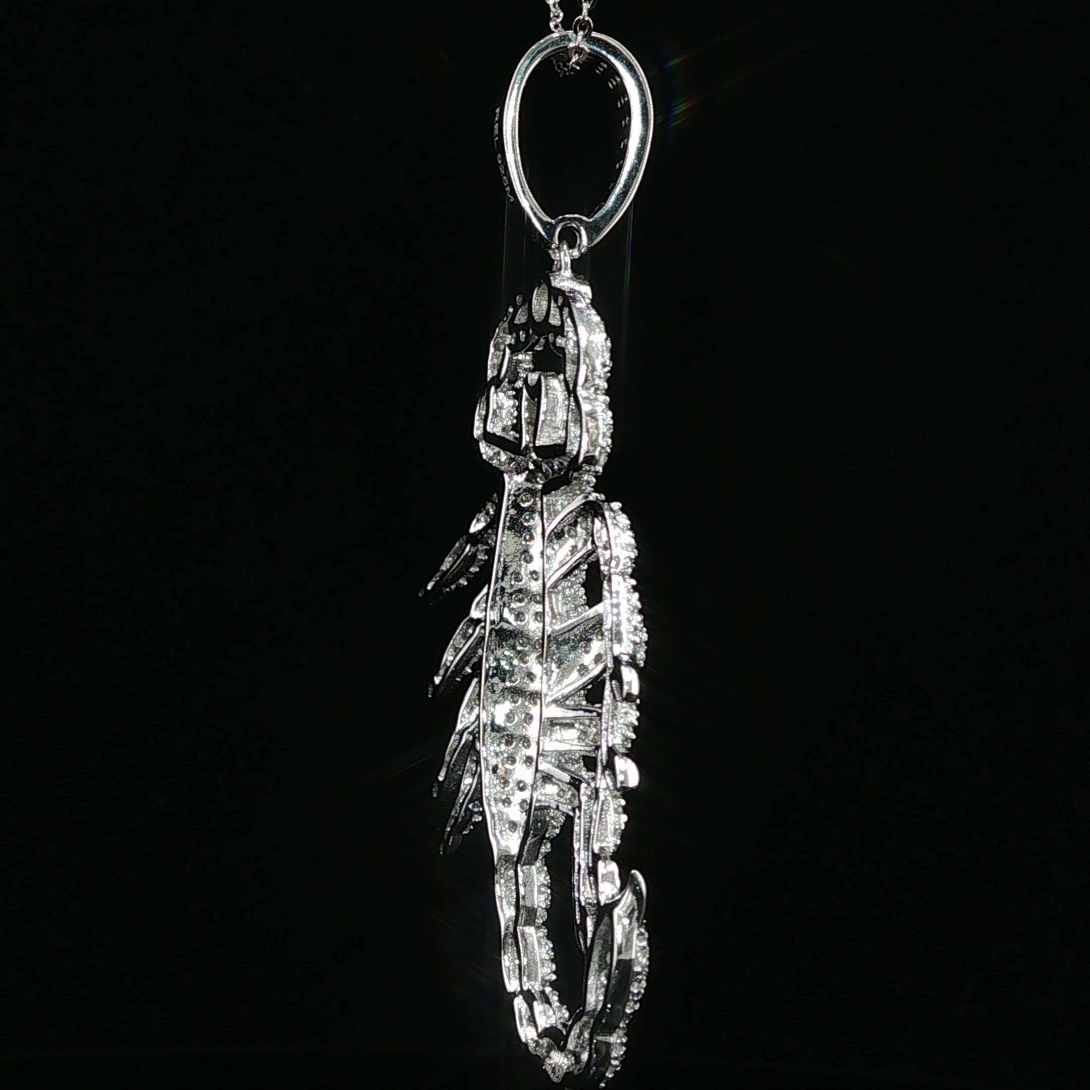 Iced Scorpion Pendant — 925 Sterling Silver with 2.16Ctw Moissanite | White & Yellow Gold