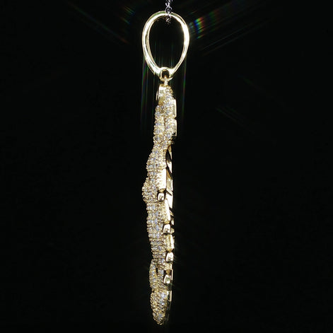 Iced Scorpion Pendant — 925 Sterling Silver with 2.16Ctw Moissanite | White & Yellow Gold