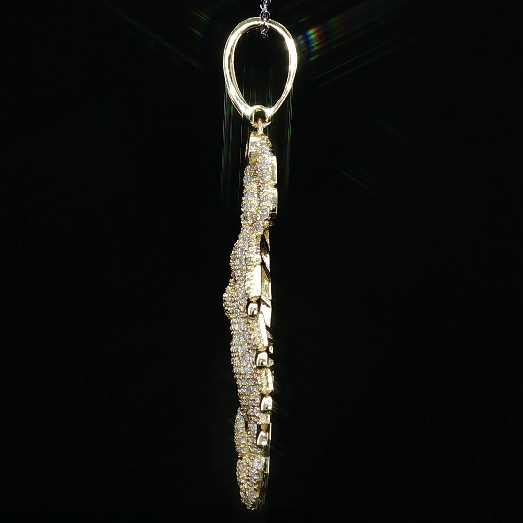 Iced Scorpion Pendant — 925 Sterling Silver with 2.16Ctw Moissanite | White & Yellow Gold