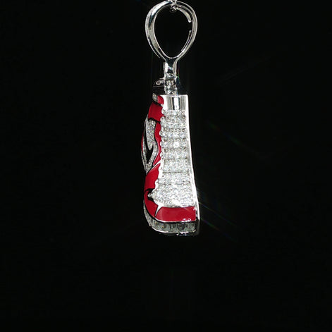 Iced Out Sneaker Pendant — 925 Sterling Silver with 1.55Ctw Moissanite | White & Yellow Gold Finished
