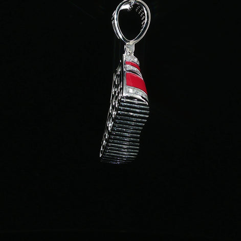 Iced Out Sneaker Pendant — 925 Sterling Silver with 1.55Ctw Moissanite | White & Yellow Gold Finished