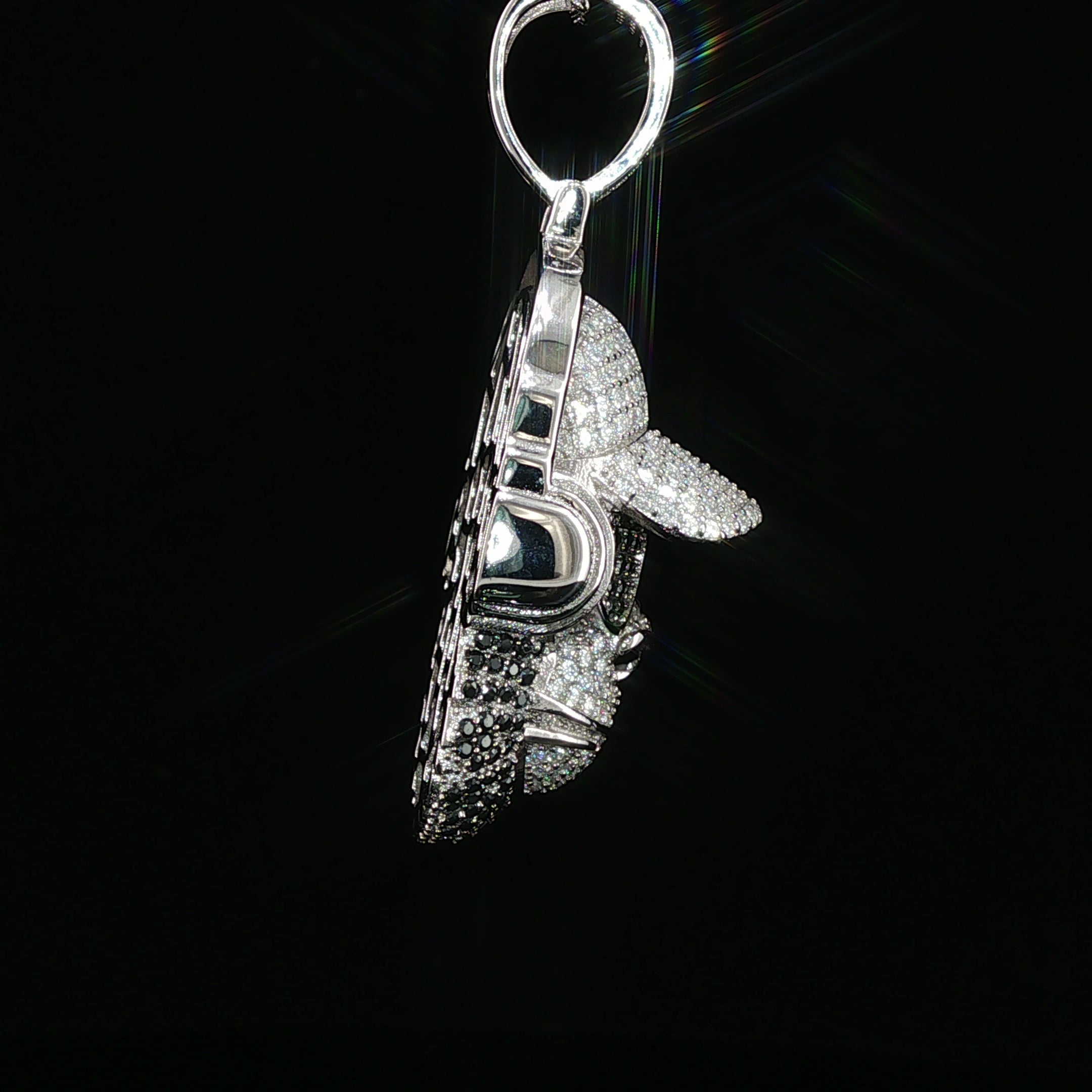 Iced Out DJ Gorilla Pendant – 925 Sterling Silver with 3.42ctw Moissanite Available with White and Gold Color