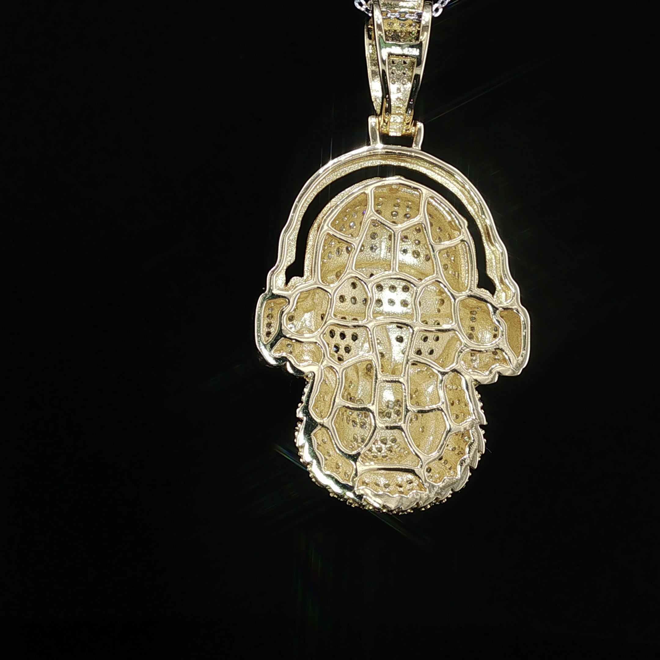 Iced Out DJ Gorilla Pendant – 925 Sterling Silver with 3.42ctw Moissanite Available with White and Gold Color