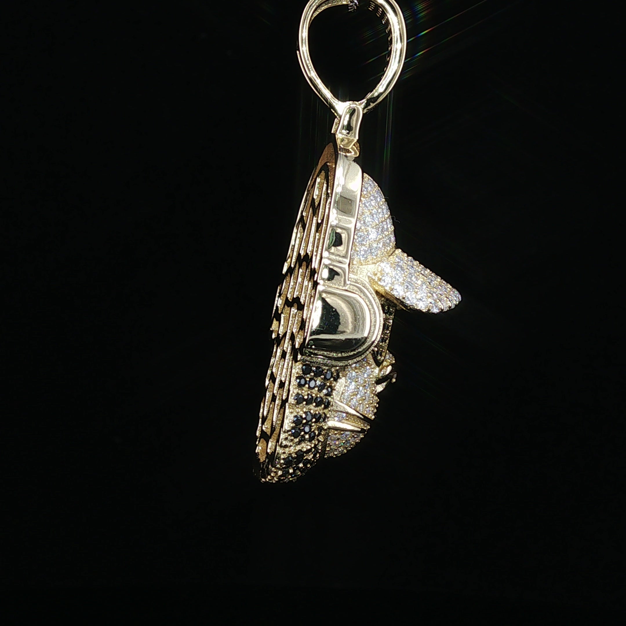 Iced Out DJ Gorilla Pendant – 925 Sterling Silver with 3.42ctw Moissanite Available with White and Gold Color
