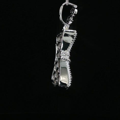 Iced Money Roll Pendant — 925 Sterling Silver with 1.38Ctw Moissanite | White & Yellow Gold