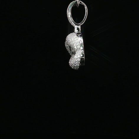 Men's Iced Out Biting Lips Pendant - 2.16 CTW Moissanite, 925 Sterling Silver - White or Gold