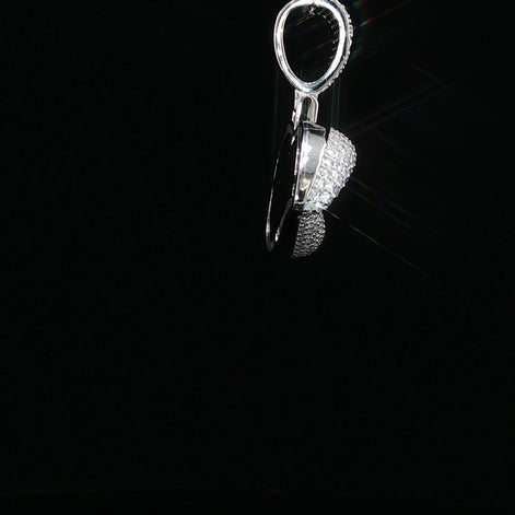 Men's Iced Out Biting Lips Pendant - 2.16 CTW Moissanite, 925 Sterling Silver - White or Gold