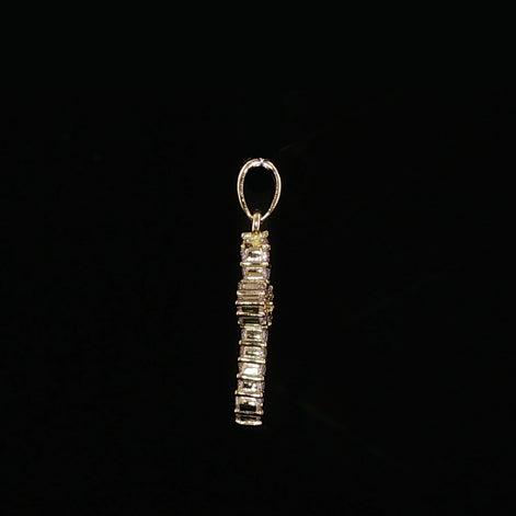 Open Cross Pendant | 925 Sterling Silver | 0.6Ctw Prong-Set Moissanite | Dainty Charm