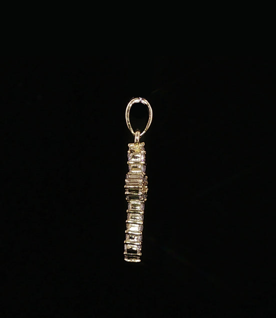 Open Cross Pendant | 925 Sterling Silver | 0.6Ctw Prong-Set Moissanite | Dainty Charm