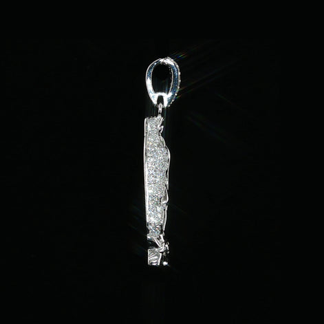 Virgin Mary Pendant | Our Lady of Guadalupe | 925 Sterling Silver | 0.6Ctw Moissanite | 30mm