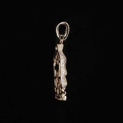 Virgin Mary Pendant | Our Lady of Guadalupe | 925 Sterling Silver | 0.6Ctw Moissanite | 30mm