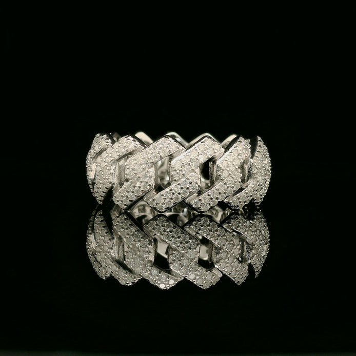 Iced Out Diamond Cuban Link Ring | 1.8ct VVS | 10mm