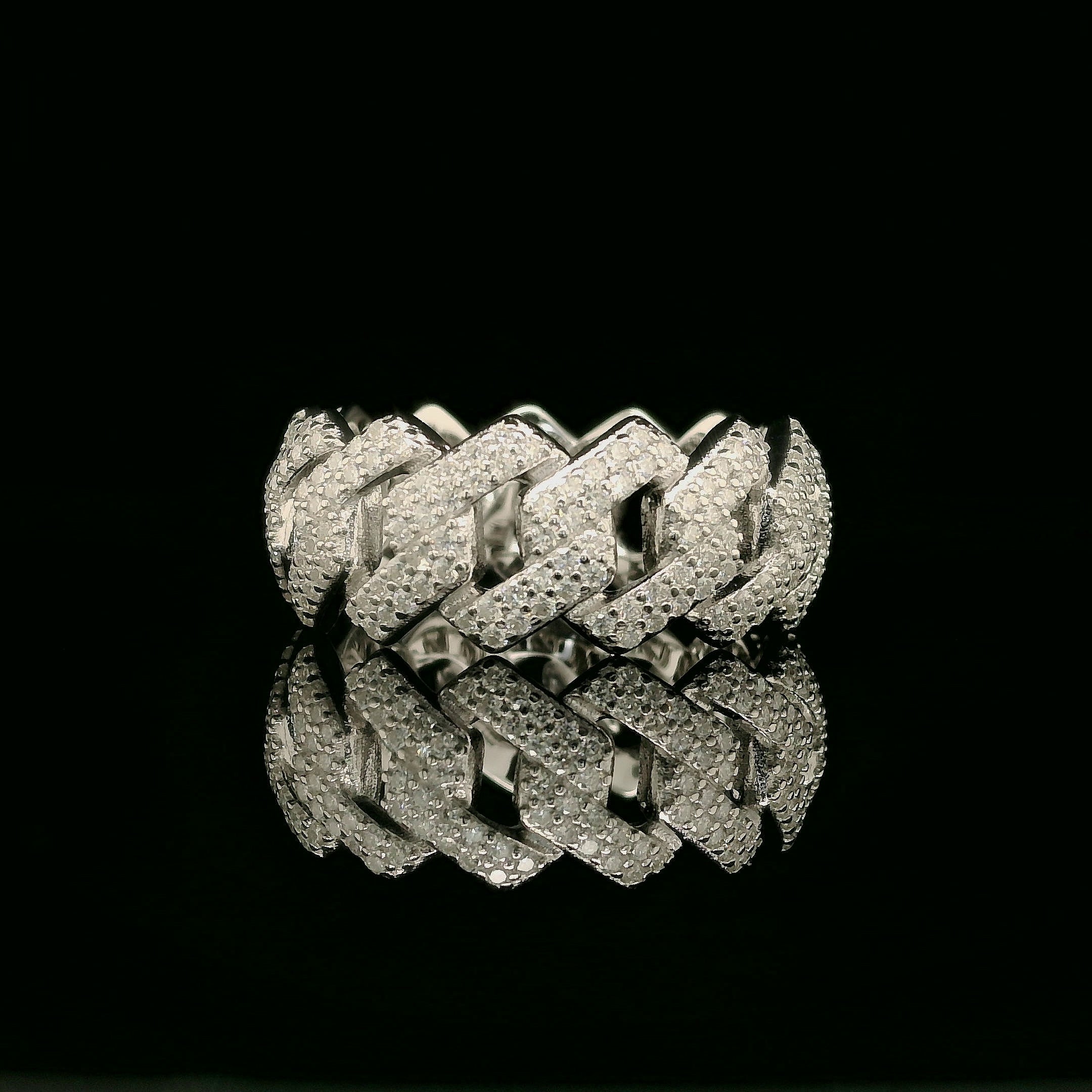 Iced Out Diamond Cuban Link Ring | 1.8ct VVS | 10mm