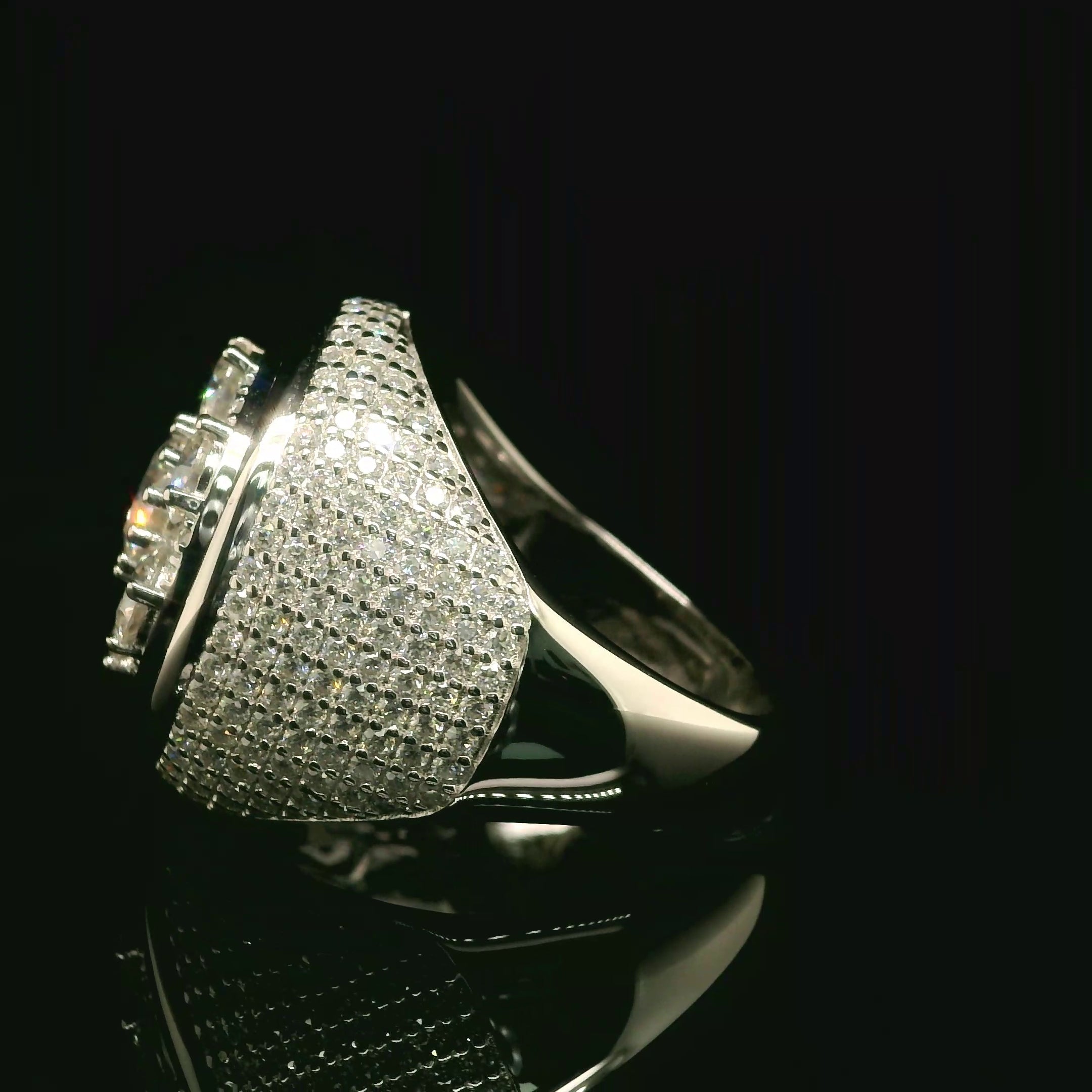 Moissanite Hip Hop Ring | 5.12ct | 21mm | VVS