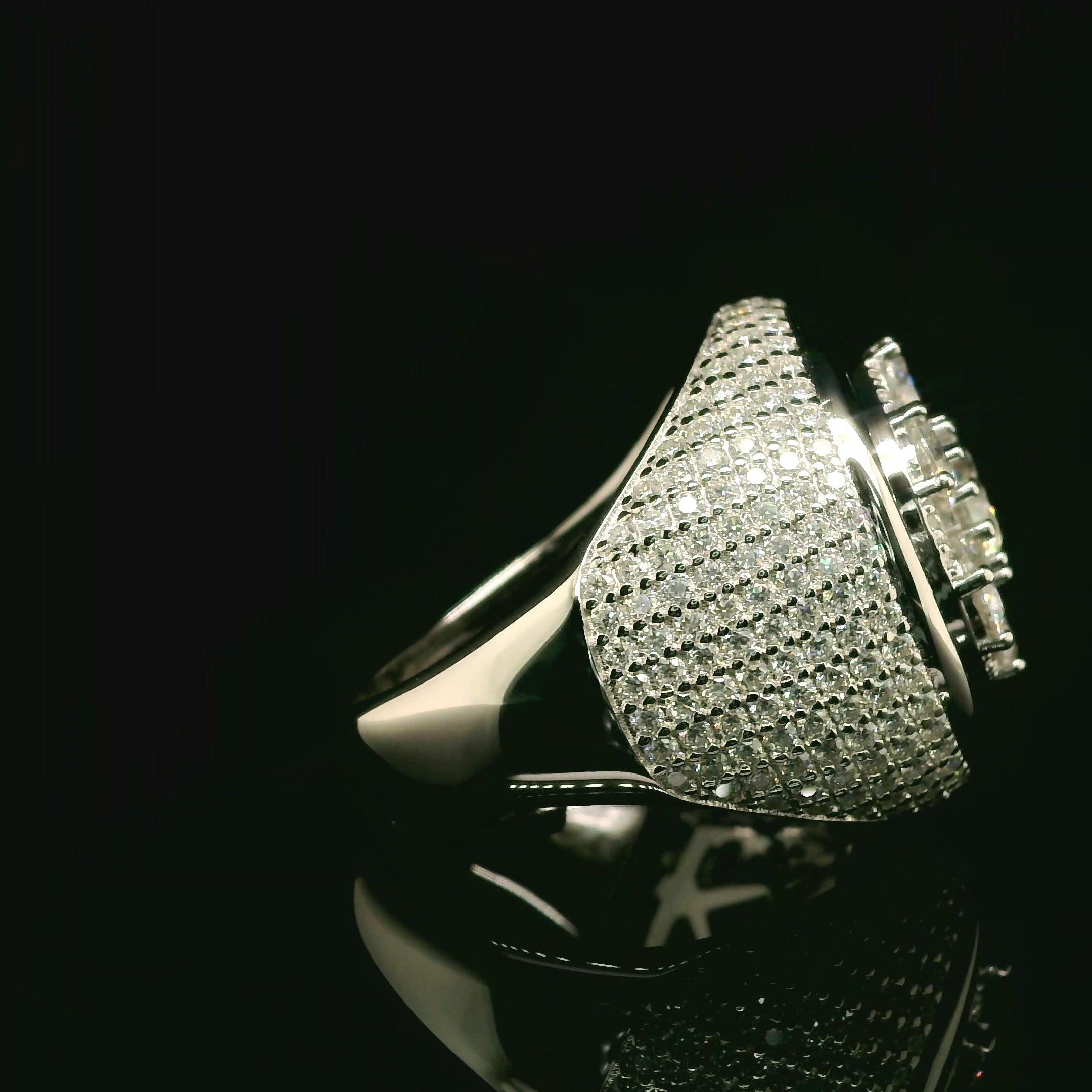 Moissanite Hip Hop Ring | 5.12ct | 21mm | VVS