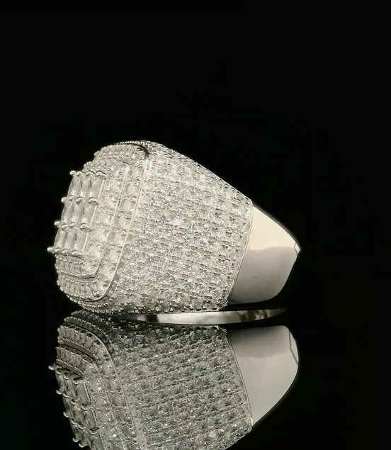 Iced Out Square Face Cluster Ring | 3.26ct | 18mm | VVS