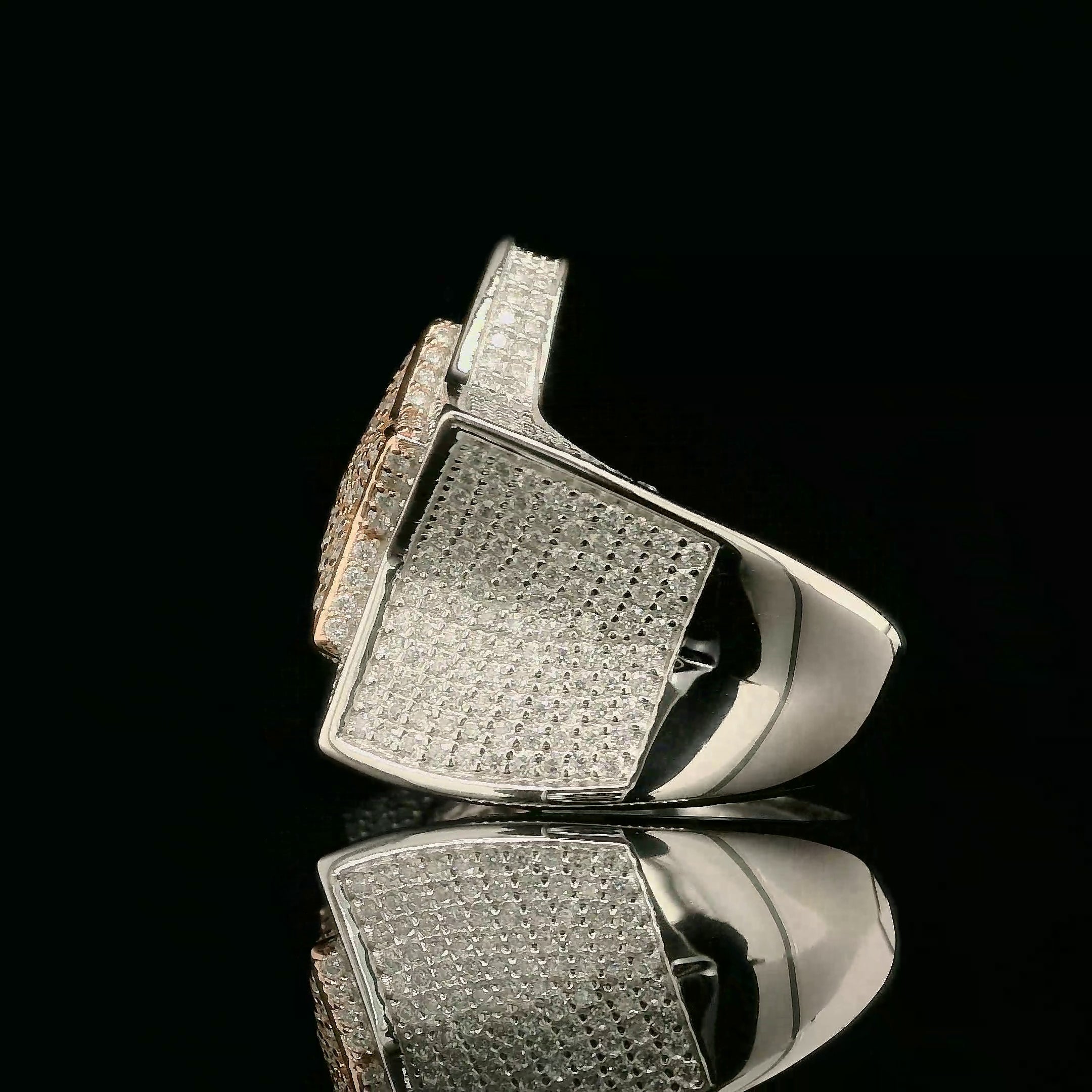 Iced Out Two-Tone Star Ring | 2.17ct | 21mm | VVS