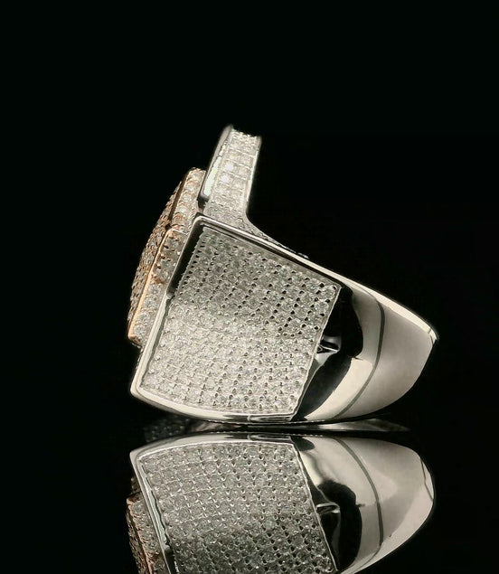 Iced Out Two-Tone Star Ring | 2.17ct | 21mm | VVS