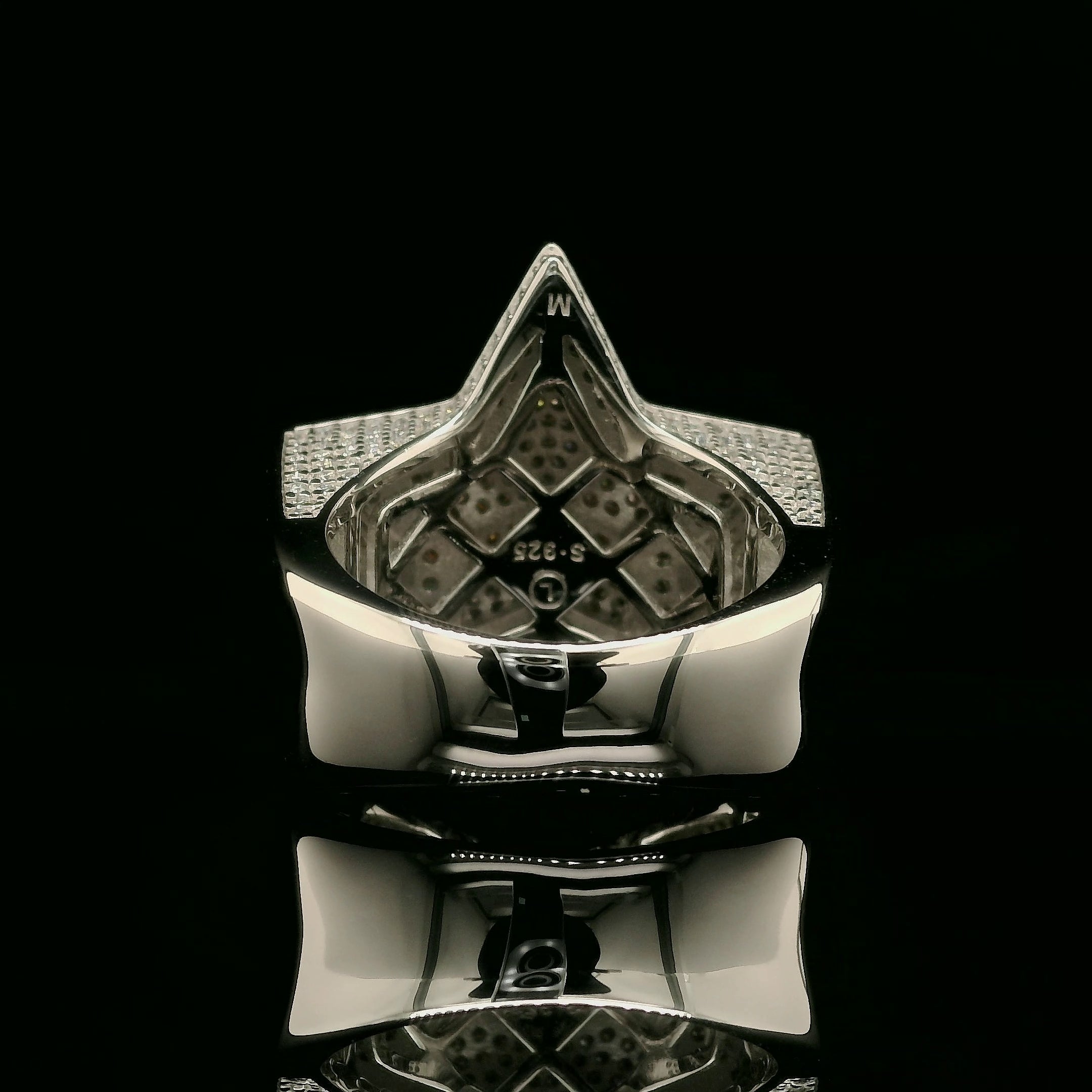 Iced Out Two-Tone Star Ring | 2.17ct | 21mm | VVS